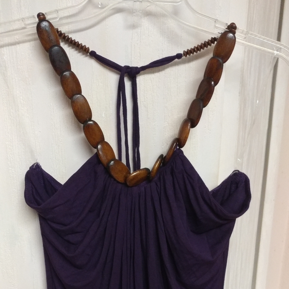 Halter Top, Wood beads, Solivia
